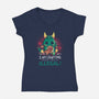 I Am Crafting-Womens-V-Neck-Tee-Vallina84