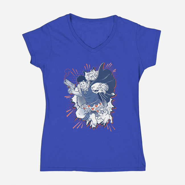 Dungeon Crawler Carl-Womens-V-Neck-Tee-palmstreet