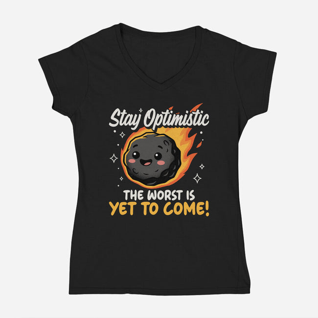 The Worst Is Yet To Come-Womens-V-Neck-Tee-Popnotic