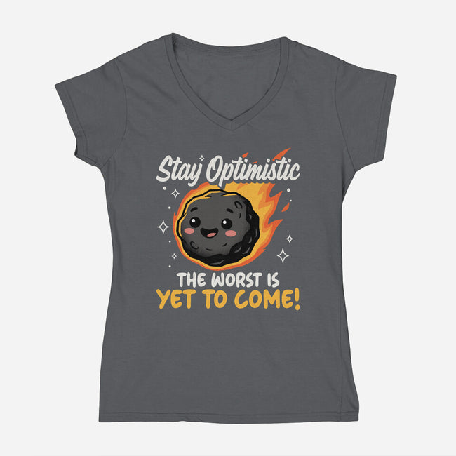 The Worst Is Yet To Come-Womens-V-Neck-Tee-Popnotic