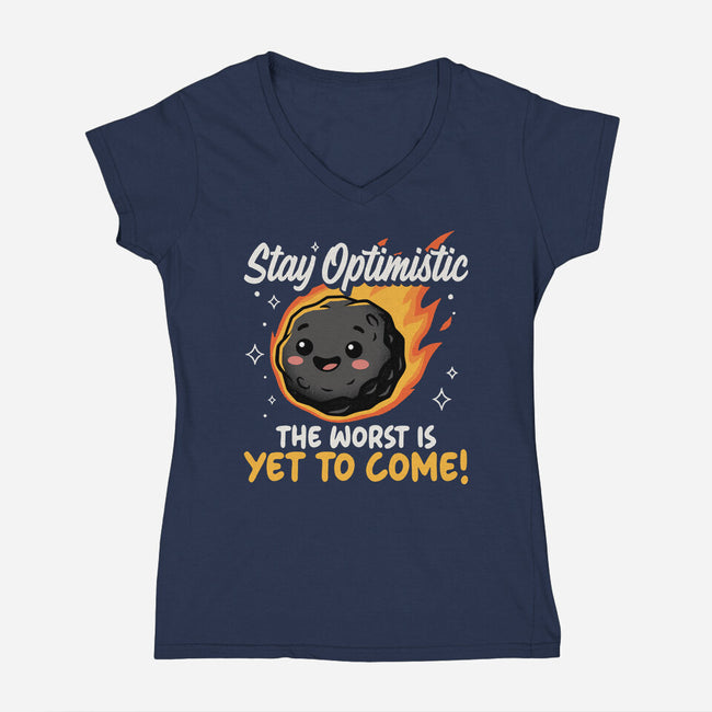The Worst Is Yet To Come-Womens-V-Neck-Tee-Popnotic