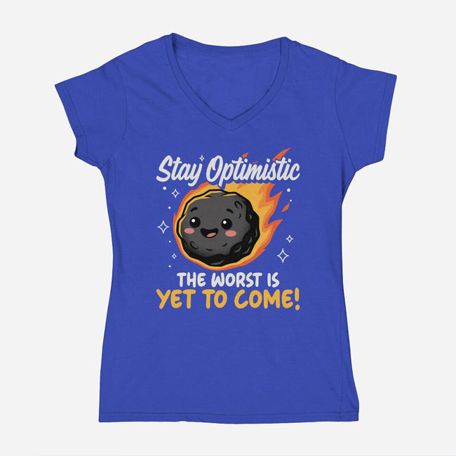 The Worst Is Yet To Come-Womens-V-Neck-Tee-Popnotic