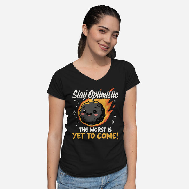The Worst Is Yet To Come-Womens-V-Neck-Tee-Popnotic