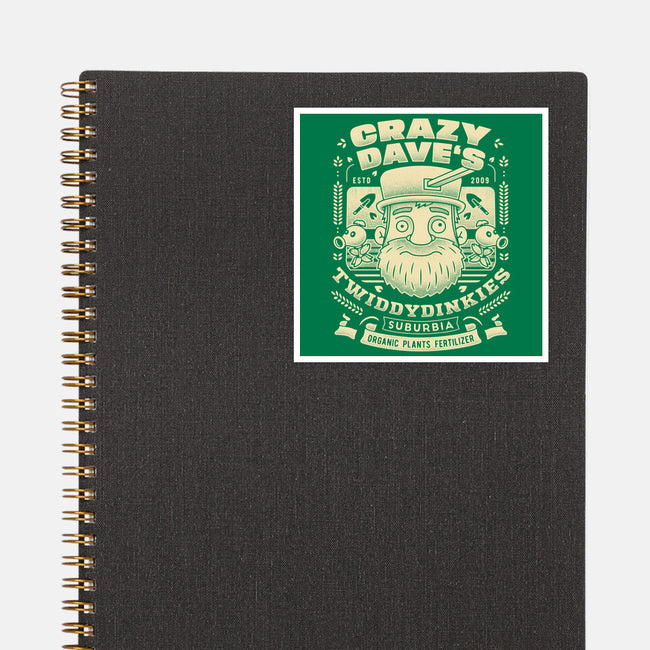Crazy Dave Emblem Grunge-None-Glossy-Sticker-LAGELANTEE
