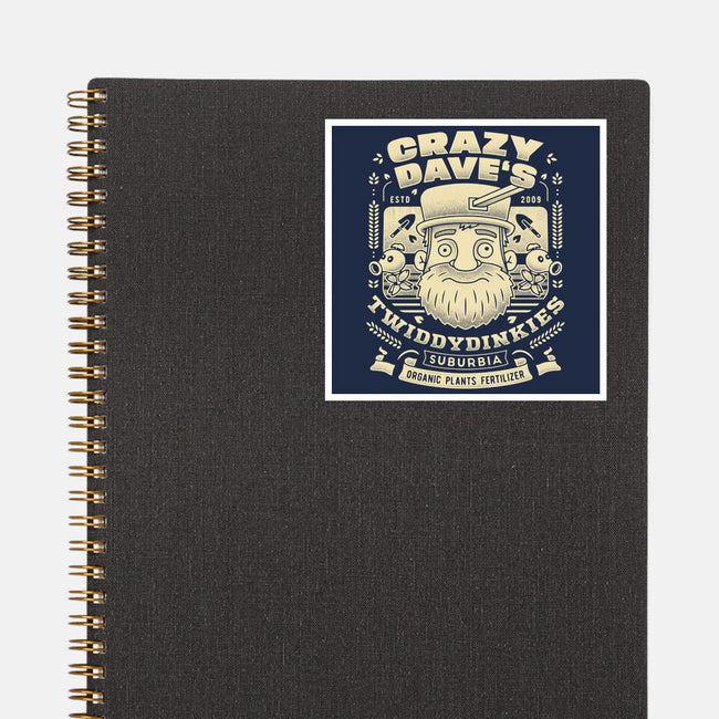 Crazy Dave Emblem Grunge-None-Glossy-Sticker-LAGELANTEE
