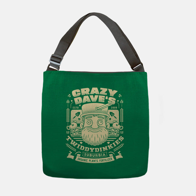 Crazy Dave Emblem Grunge-None-Adjustable Tote-Bag-LAGELANTEE