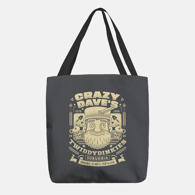 Crazy Dave Emblem Grunge-None-Basic Tote-Bag-LAGELANTEE