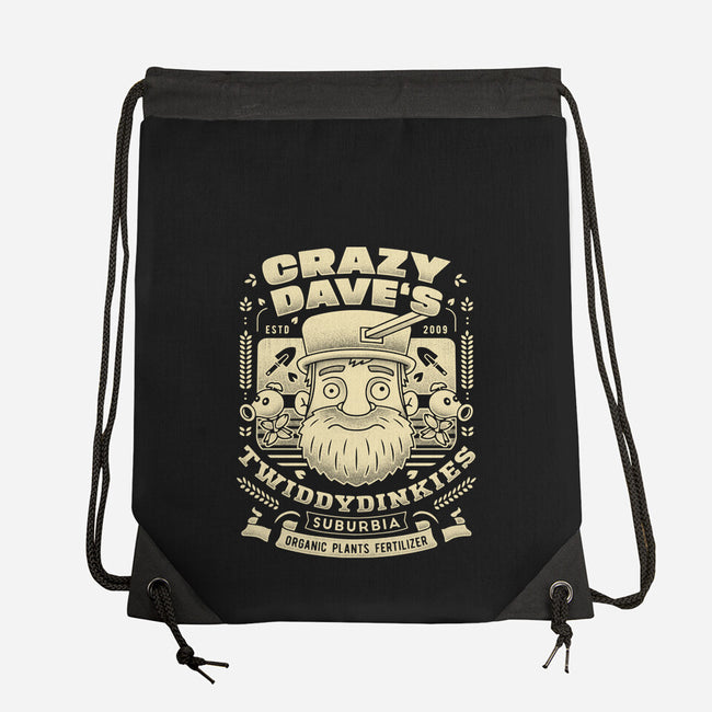Crazy Dave Emblem Grunge-None-Drawstring-Bag-LAGELANTEE