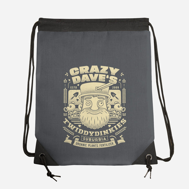 Crazy Dave Emblem Grunge-None-Drawstring-Bag-LAGELANTEE