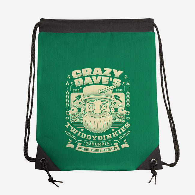 Crazy Dave Emblem Grunge-None-Drawstring-Bag-LAGELANTEE