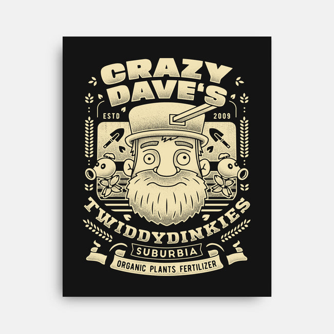 Crazy Dave Emblem Grunge-None-Stretched-Canvas-LAGELANTEE