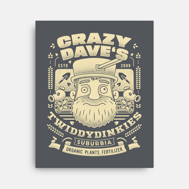 Crazy Dave Emblem Grunge-None-Stretched-Canvas-LAGELANTEE