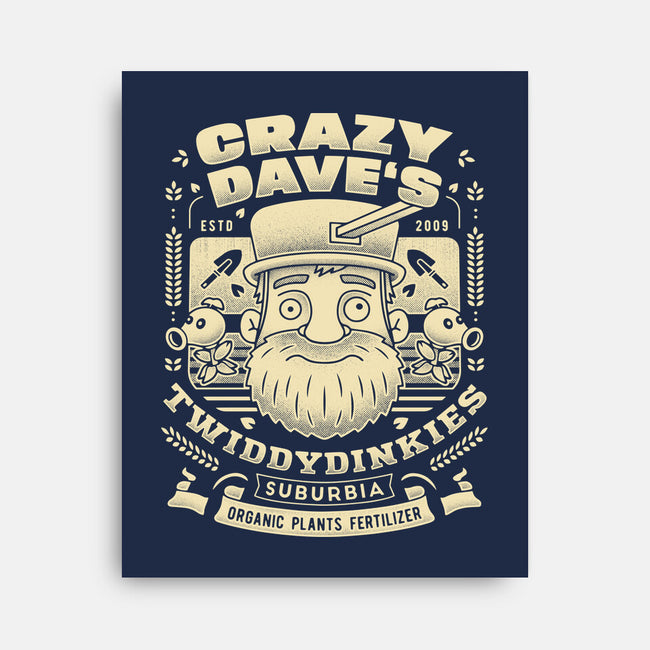Crazy Dave Emblem Grunge-None-Stretched-Canvas-LAGELANTEE