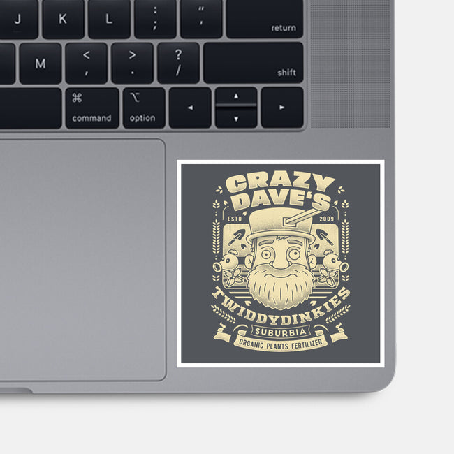 Crazy Dave Emblem Grunge-None-Glossy-Sticker-LAGELANTEE