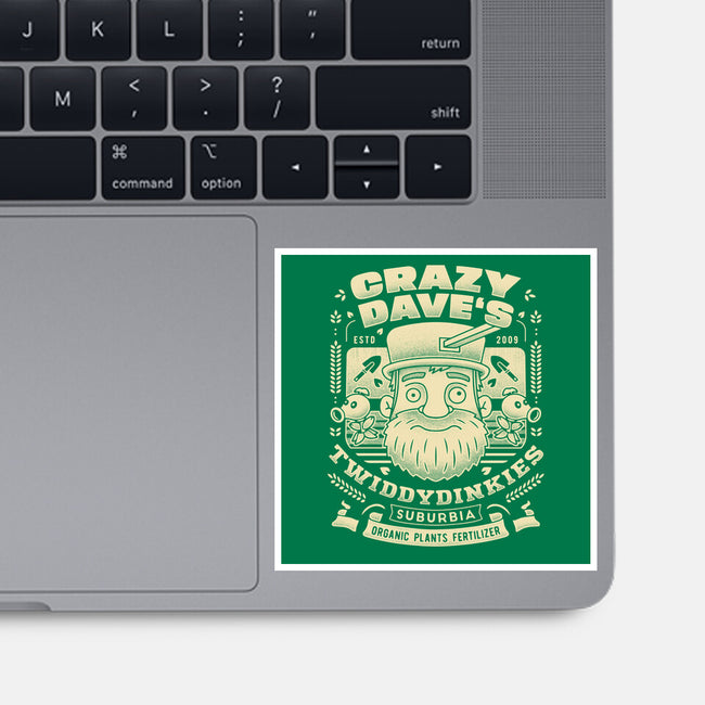 Crazy Dave Emblem Grunge-None-Glossy-Sticker-LAGELANTEE