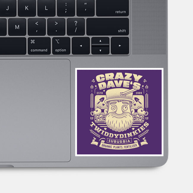 Crazy Dave Emblem Grunge-None-Glossy-Sticker-LAGELANTEE