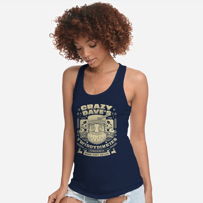 Crazy Dave Emblem Grunge-Womens-Racerback-Tank-LAGELANTEE