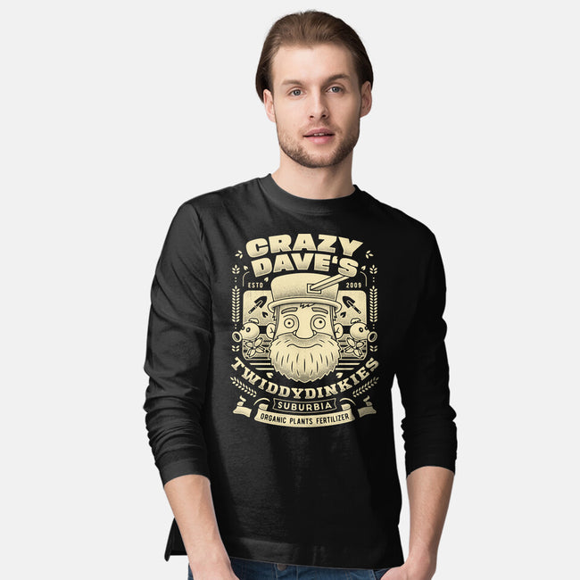 Crazy Dave Emblem Grunge-Mens-Long Sleeved-Tee-LAGELANTEE