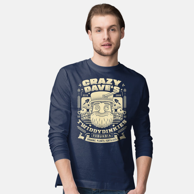 Crazy Dave Emblem Grunge-Mens-Long Sleeved-Tee-LAGELANTEE