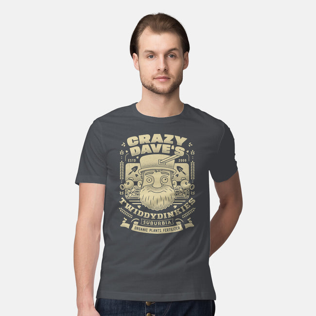 Crazy Dave Emblem Grunge-Mens-Premium-Tee-LAGELANTEE