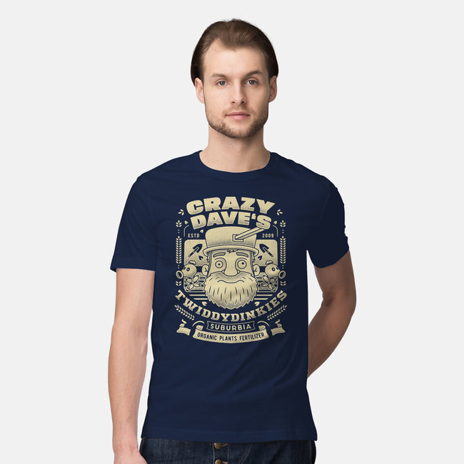 Crazy Dave Emblem Grunge-Mens-Premium-Tee-LAGELANTEE