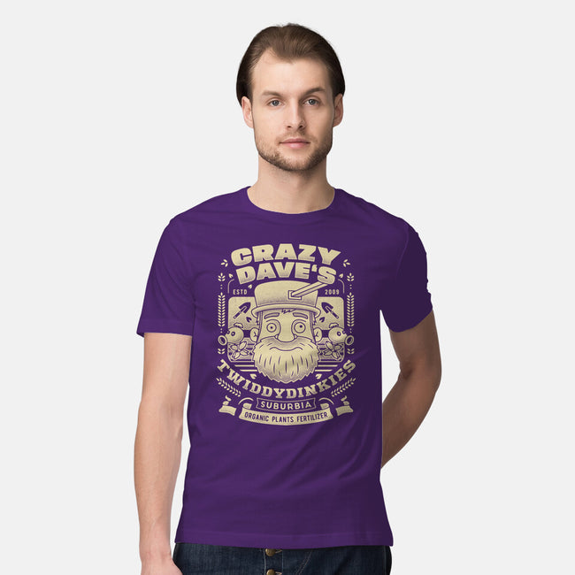 Crazy Dave Emblem Grunge-Mens-Premium-Tee-LAGELANTEE