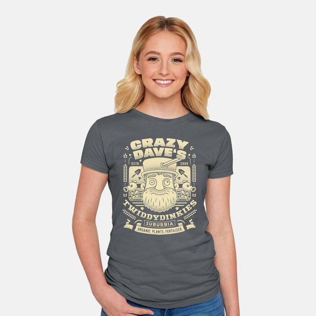 Crazy Dave Emblem Grunge-Womens-Fitted-Tee-LAGELANTEE