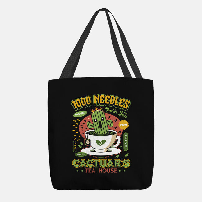 Cactuar Green Tea Emblem-None-Basic Tote-Bag-LAGELANTEE