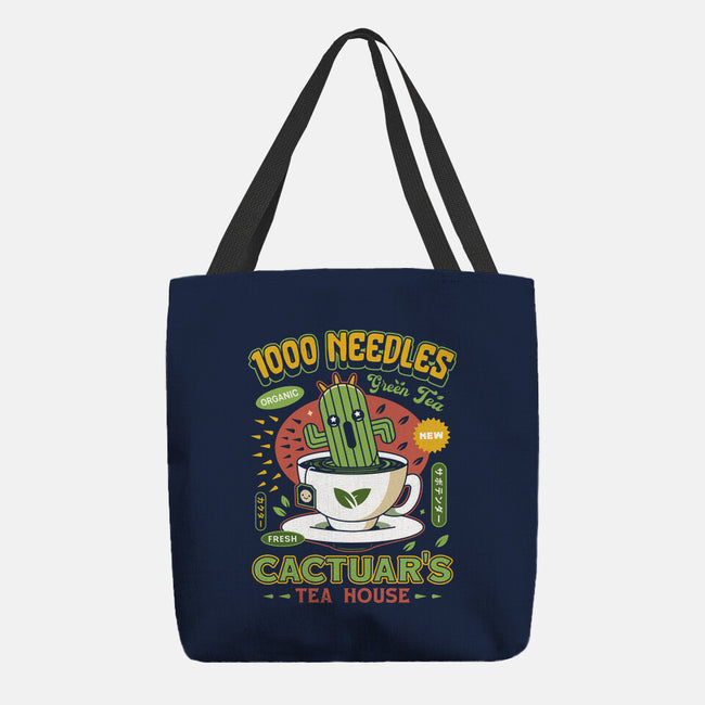 Cactuar Green Tea Emblem-None-Basic Tote-Bag-LAGELANTEE