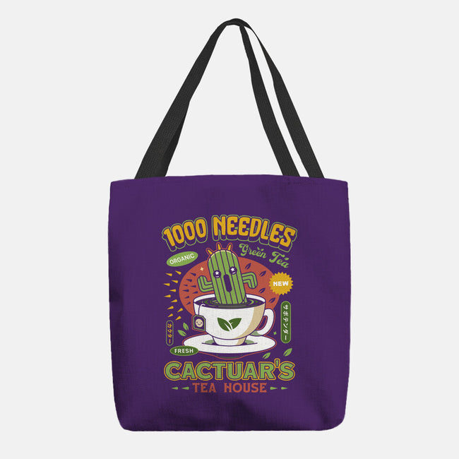 Cactuar Green Tea Emblem-None-Basic Tote-Bag-LAGELANTEE