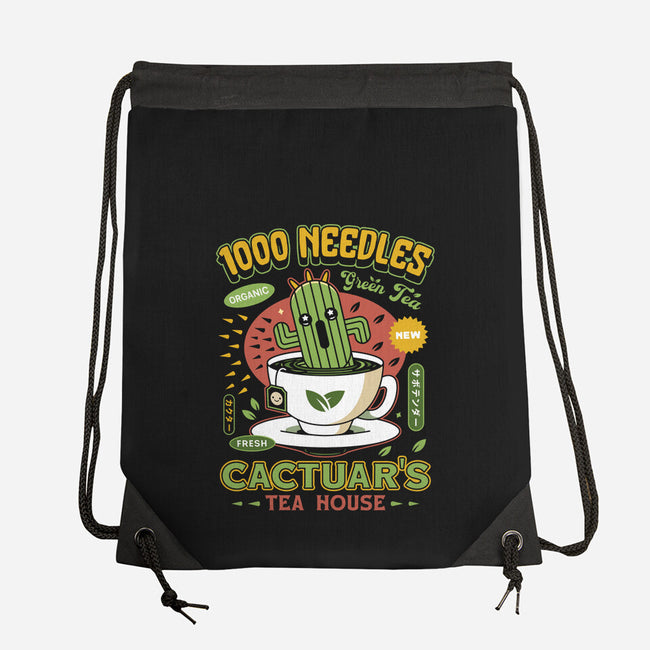 Cactuar Green Tea Emblem-None-Drawstring-Bag-LAGELANTEE
