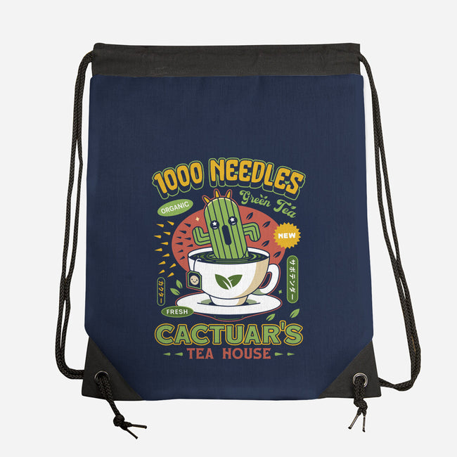 Cactuar Green Tea Emblem-None-Drawstring-Bag-LAGELANTEE