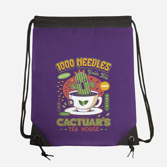 Cactuar Green Tea Emblem-None-Drawstring-Bag-LAGELANTEE