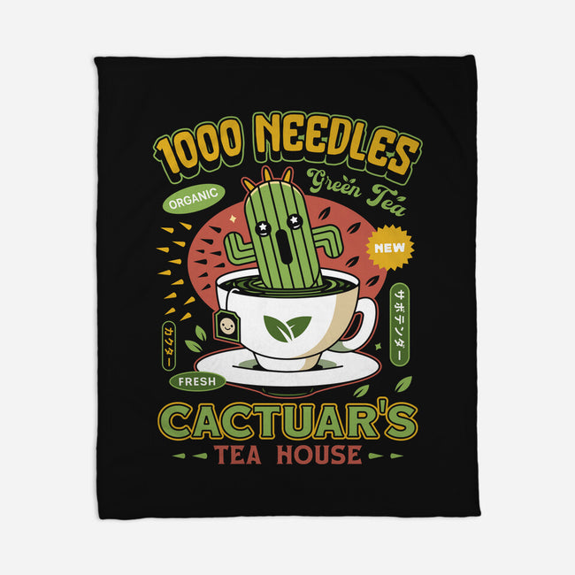 Cactuar Green Tea Emblem-None-Fleece-Blanket-LAGELANTEE