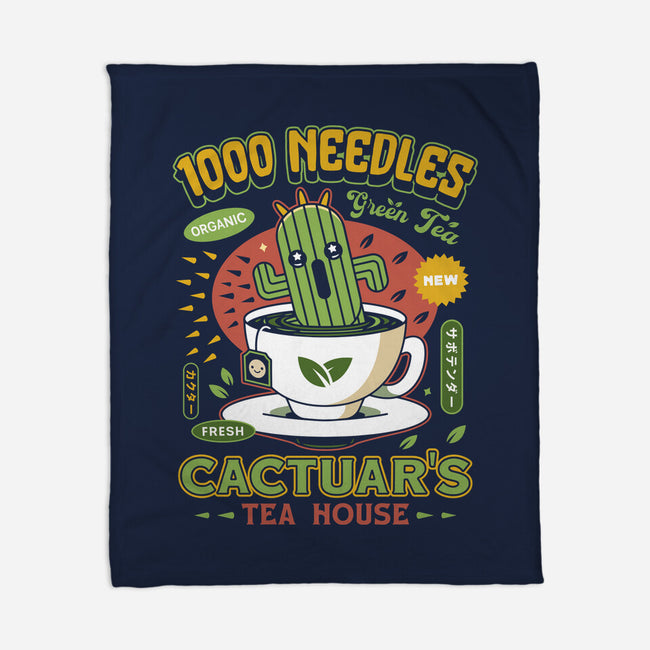 Cactuar Green Tea Emblem-None-Fleece-Blanket-LAGELANTEE