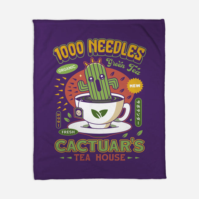 Cactuar Green Tea Emblem-None-Fleece-Blanket-LAGELANTEE