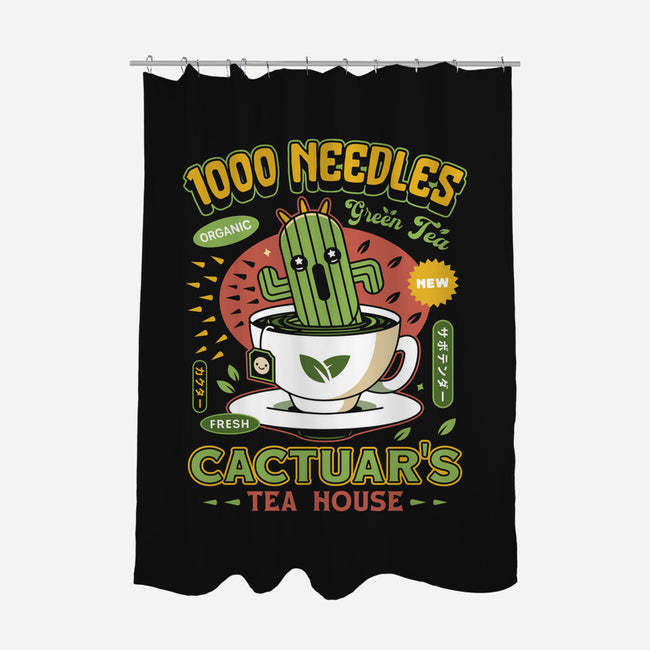 Cactuar Green Tea Emblem-None-Polyester-Shower Curtain-LAGELANTEE