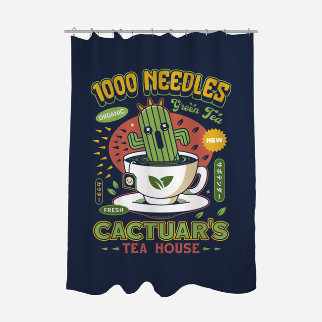 Cactuar Green Tea Emblem-None-Polyester-Shower Curtain-LAGELANTEE