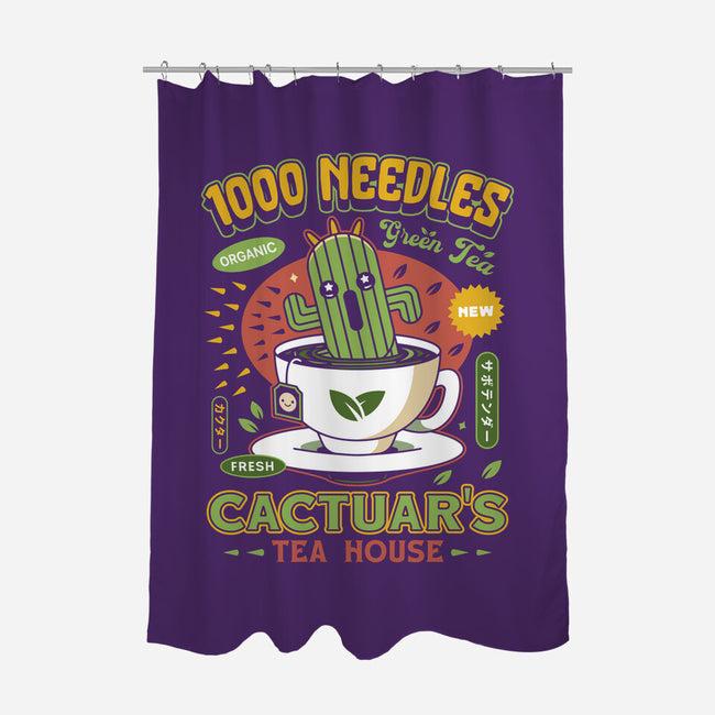 Cactuar Green Tea Emblem-None-Polyester-Shower Curtain-LAGELANTEE