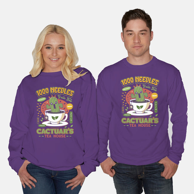 Cactuar Green Tea Emblem-Unisex-Crew Neck-Sweatshirt-LAGELANTEE