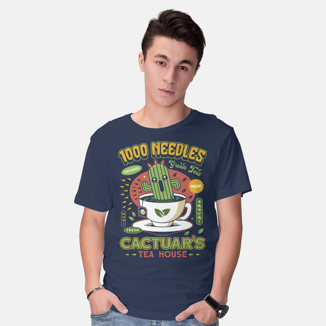 Cactuar Green Tea Emblem-Mens-Basic-Tee-LAGELANTEE