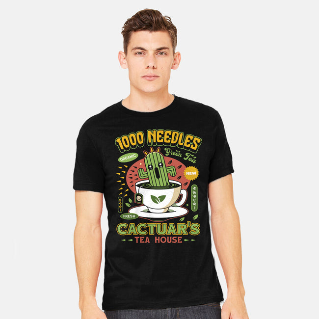 Cactuar Green Tea Emblem-Mens-Heavyweight-Tee-LAGELANTEE