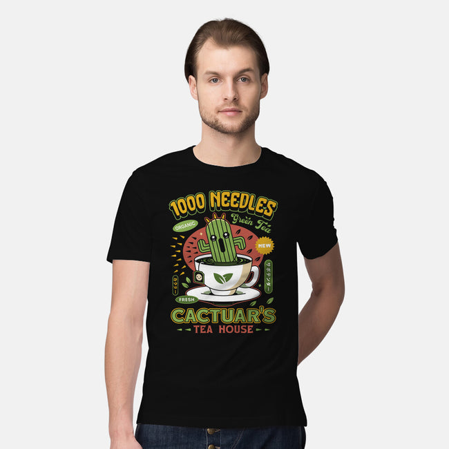 Cactuar Green Tea Emblem-Mens-Premium-Tee-LAGELANTEE