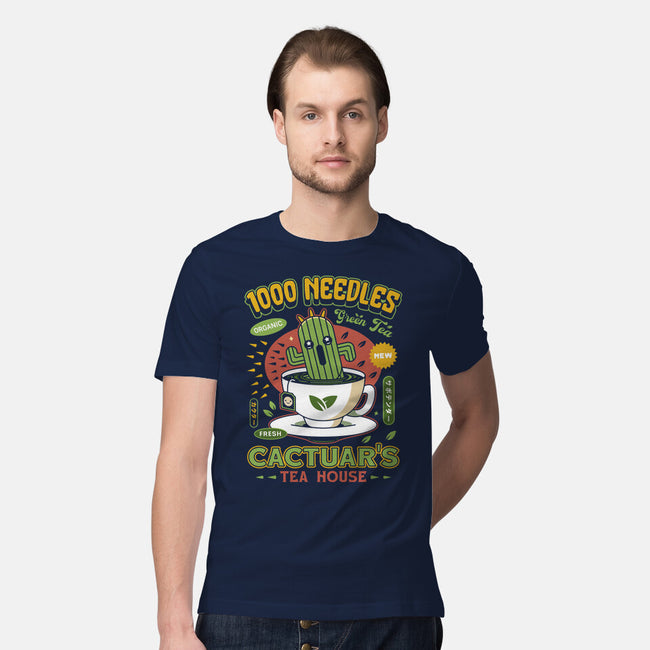 Cactuar Green Tea Emblem-Mens-Premium-Tee-LAGELANTEE