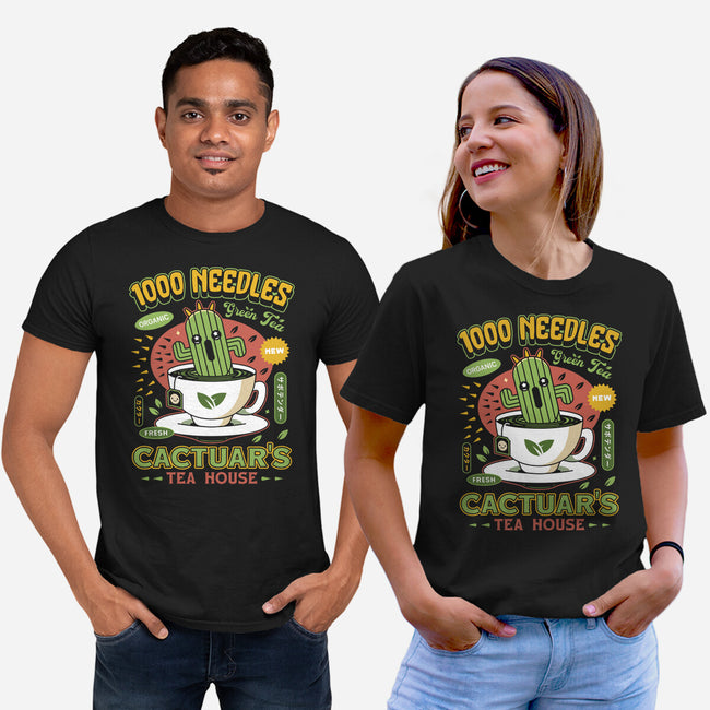 Cactuar Green Tea Emblem-Unisex-Basic-Tee-LAGELANTEE