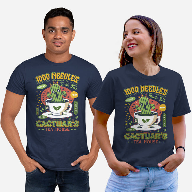 Cactuar Green Tea Emblem-Unisex-Basic-Tee-LAGELANTEE