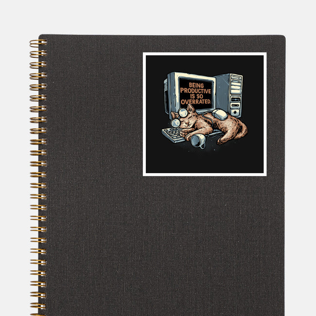 Overrated Productivity-None-Glossy-Sticker-glitchygorilla