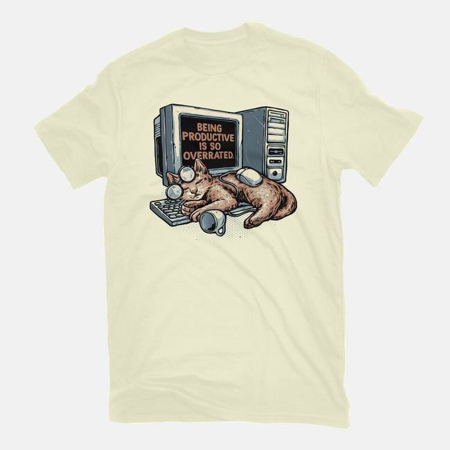 Overrated Productivity-Mens-Basic-Tee-glitchygorilla