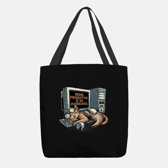 Overrated Productivity-None-Basic Tote-Bag-glitchygorilla