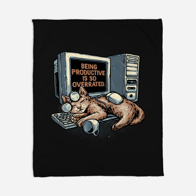 Overrated Productivity-None-Fleece-Blanket-glitchygorilla